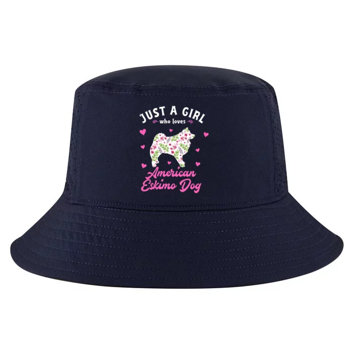 Just A Who Loves American Eskimo Dog Gift Cool Comfort Performance Bucket Hat