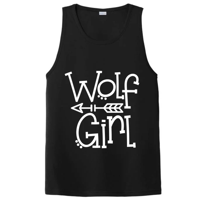 Just A Wolf Who Loves Wolves Gift Arrow Cute Love Gift Performance Tank