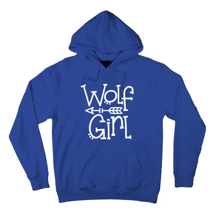 Just A Wolf Who Loves Wolves Gift Arrow Cute Love Gift Tall Hoodie