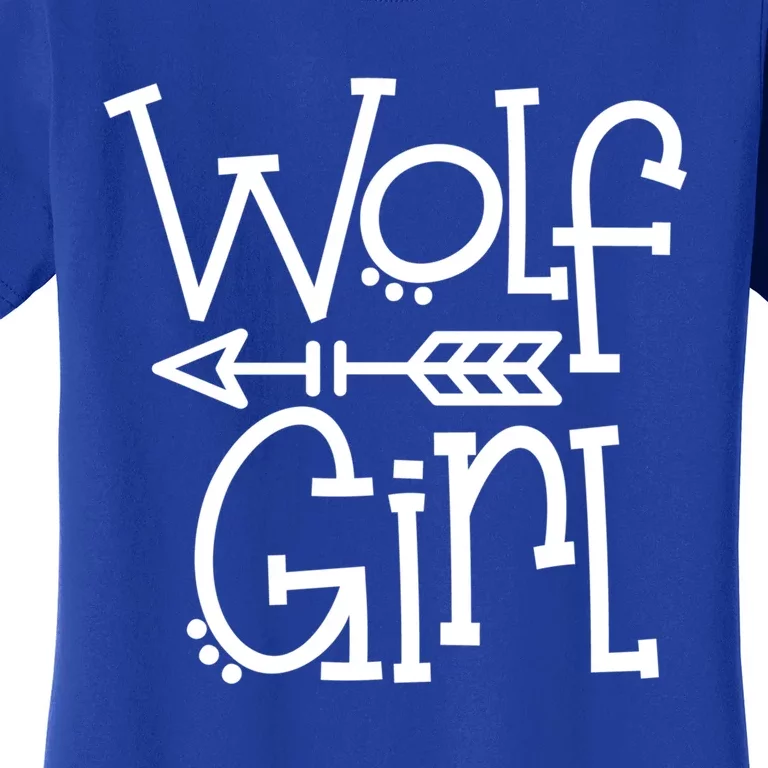 Just A Wolf Who Loves Wolves Gift Arrow Cute Love Gift Women's T-Shirt