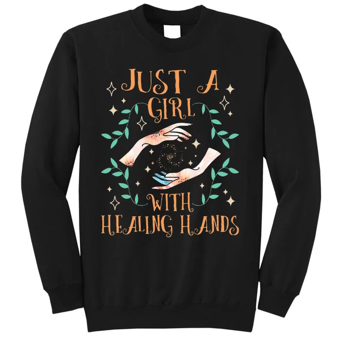 Just A With Healing Hands Massage Therapist Masseuse Sweatshirt