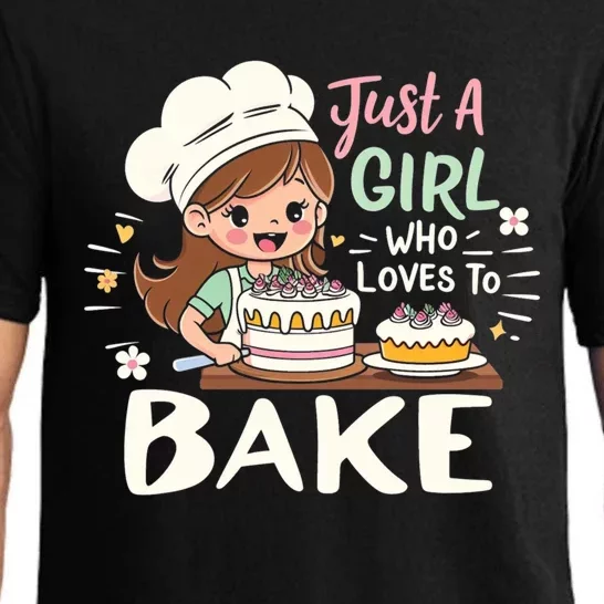 Just A Who Loves To Bake Cute Baking Graphic Cool Gift Pajama Set