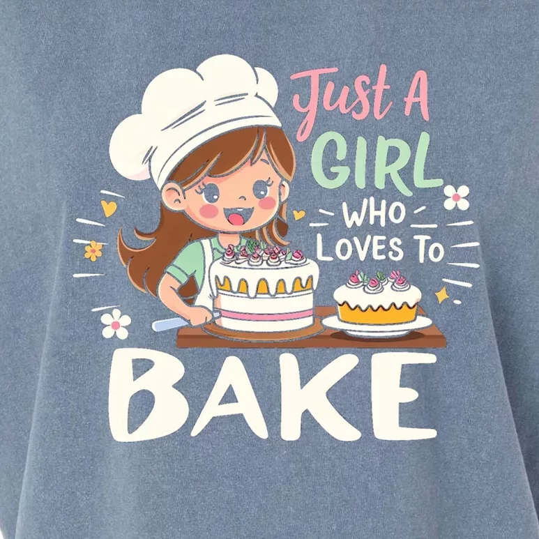 Just A Who Loves To Bake Cute Baking Graphic Cool Gift Garment-Dyed Women's Muscle Tee