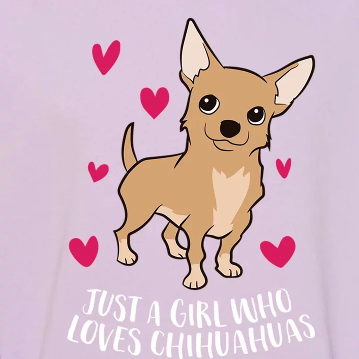 Just A Who Loves Chihuahuas Cute Chihuahua Dog Meaningful Gift Garment-Dyed Sweatshirt