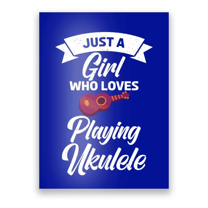 Just A Who Loves Playing Ukulele Uke Ukulele Gift Poster