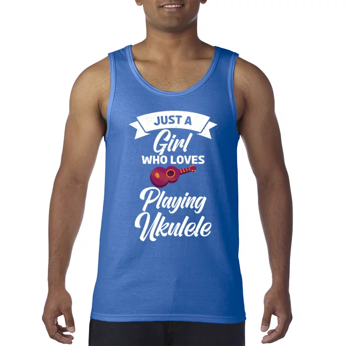 Just A Who Loves Playing Ukulele Uke Ukulele Gift Tank Top