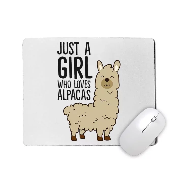 Just a Who Loves Alpacas Funny Alpaca Mousepad