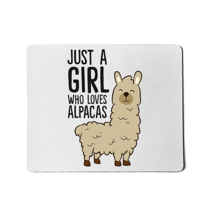 Just a Who Loves Alpacas Funny Alpaca Mousepad