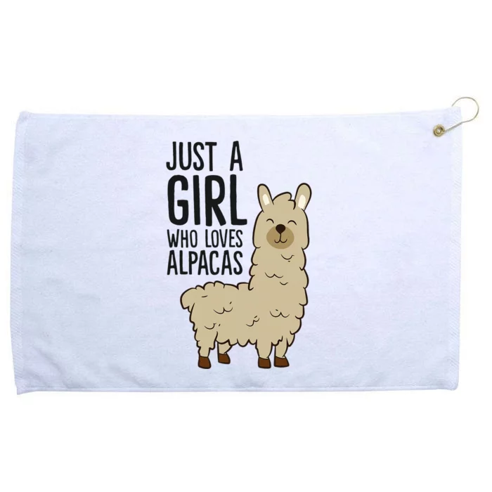 Just a Who Loves Alpacas Funny Alpaca Grommeted Golf Towel