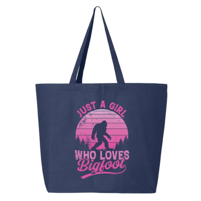 Just A Who Loves Bigfoot Hunting Bigfoot Sasquatch Cute Gift 25L Jumbo Tote