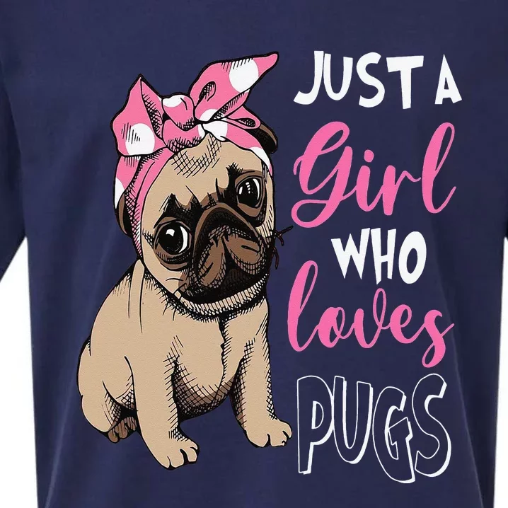 Just a Who Loves Cute Pug Dog Lover Gifts Sueded Cloud Jersey T-Shirt