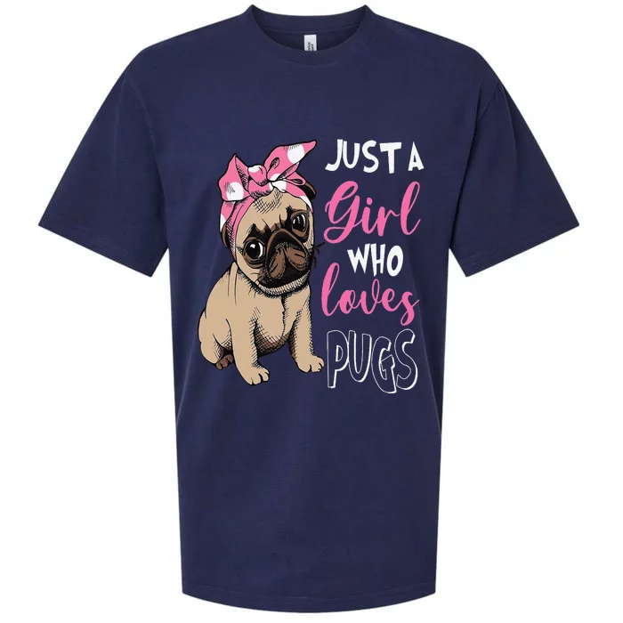 Just a Who Loves Cute Pug Dog Lover Gifts Sueded Cloud Jersey T-Shirt