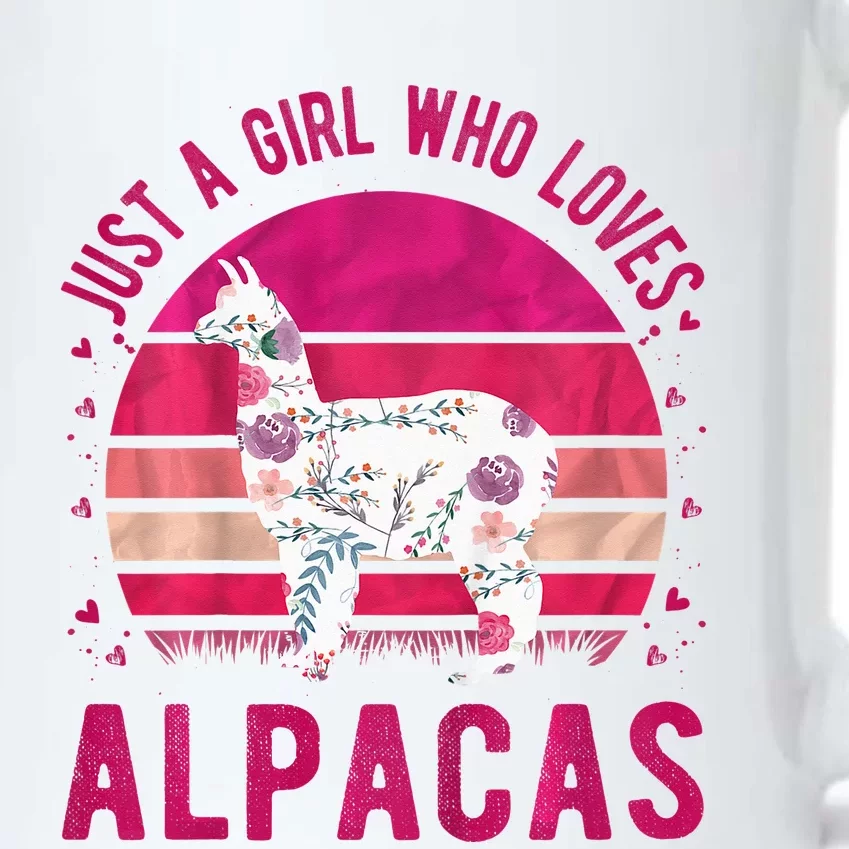 Just a Who Loves Alpacas Girls Alpaca Black Color Changing Mug