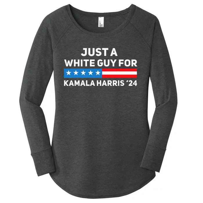 Just A White Guy For Kamala Harris 2024 President Election Women's Perfect Tri Tunic Long Sleeve Shirt