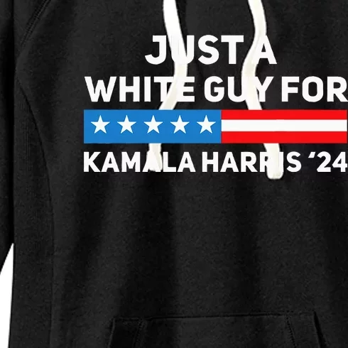 Just A White Guy For Kamala Harris 2024 President Election Women's Fleece Hoodie