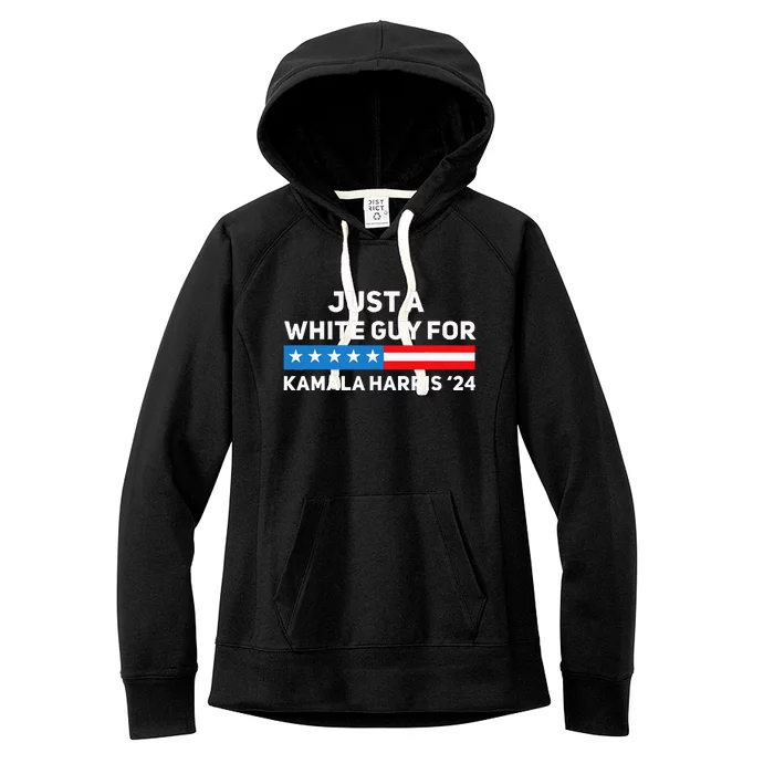 Just A White Guy For Kamala Harris 2024 President Election Women's Fleece Hoodie