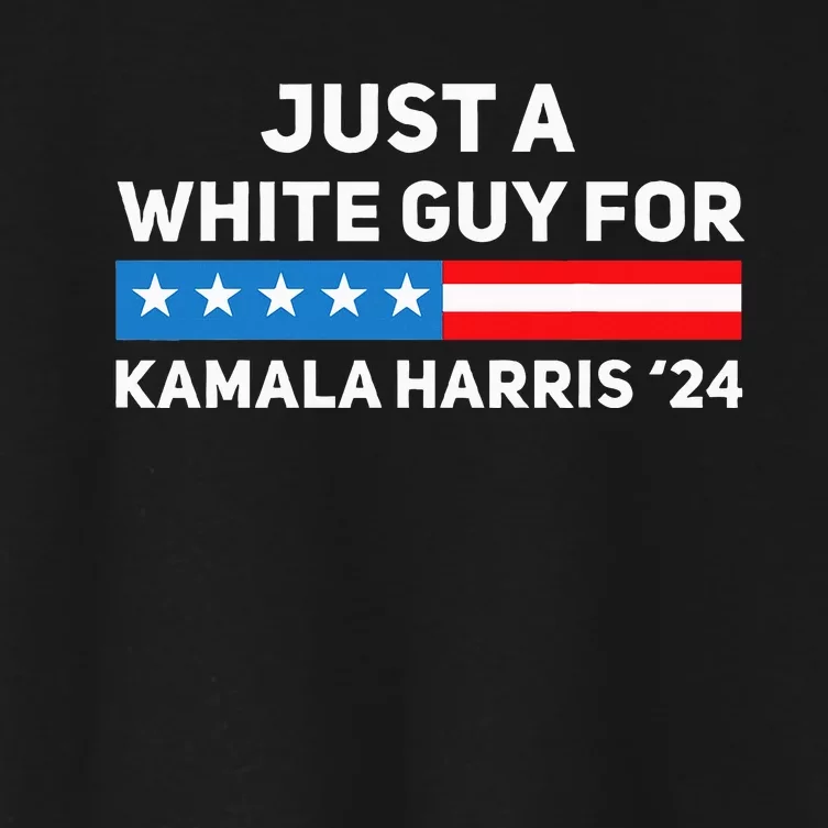 Just A White Guy For Kamala Harris 2024 President Election Women's Crop Top Tee