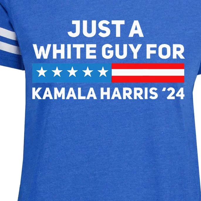 Just A White Guy For Kamala Harris 2024 President Election Enza Ladies Jersey Football T-Shirt