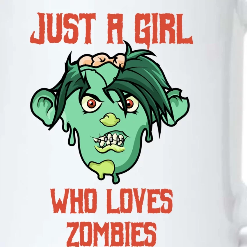 Just A Who Loves Zombies Gift Zombie Face Gift Black Color Changing Mug