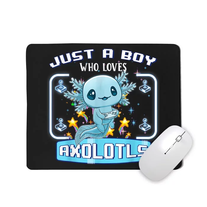 Just a  Who Loves Axolotls Funny Axolotl Gamer  Boys Mousepad