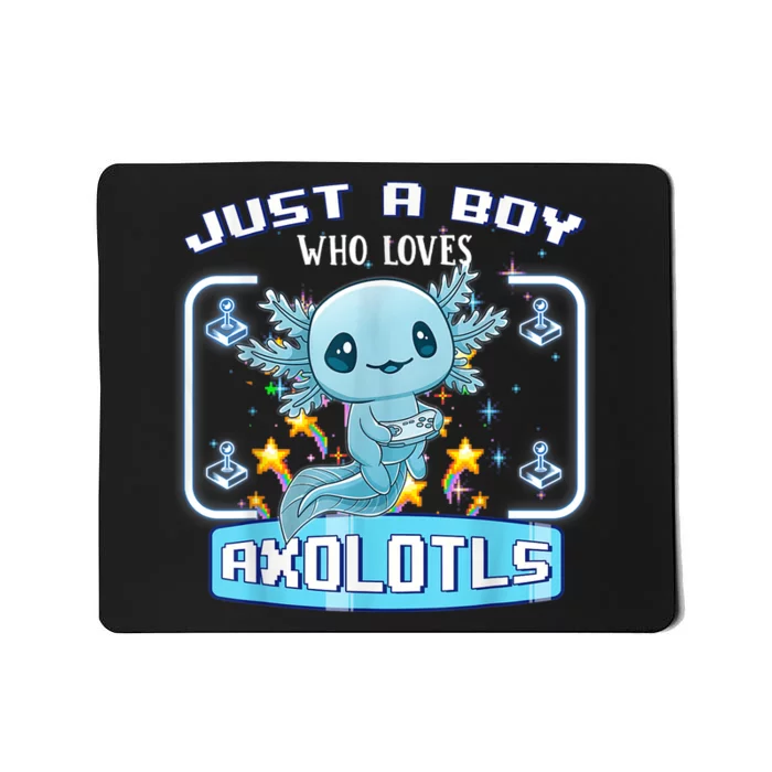 Just a  Who Loves Axolotls Funny Axolotl Gamer  Boys Mousepad