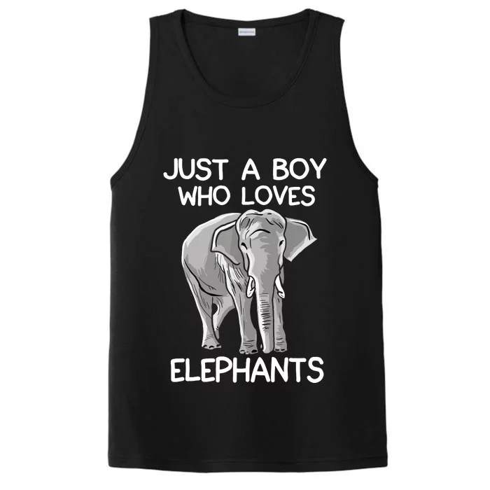 Just A Who Loves Elephants Funny Elephant Lover Performance Tank