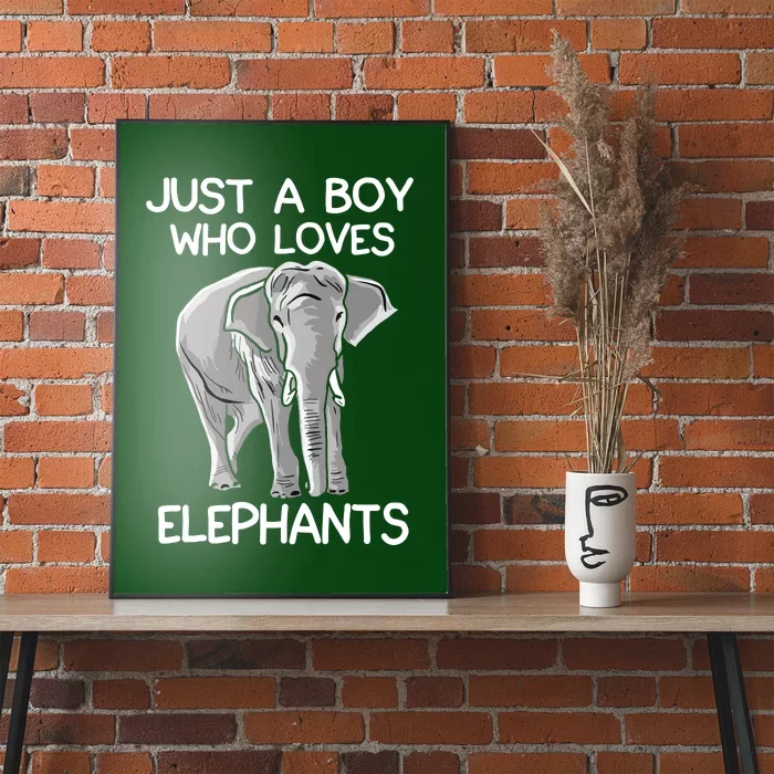 Just A Who Loves Elephants Funny Elephant Lover Poster