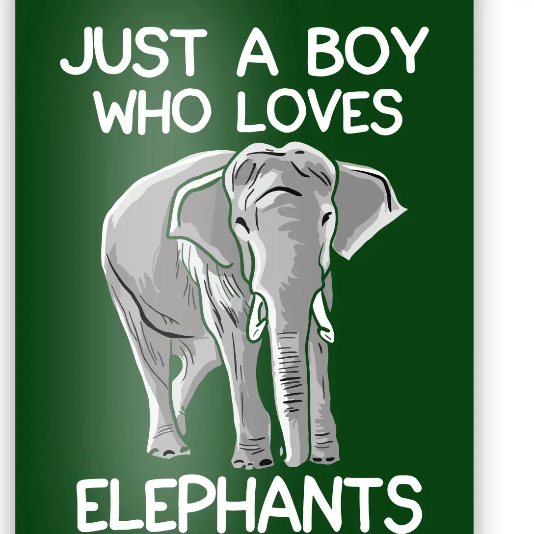 Just A Who Loves Elephants Funny Elephant Lover Poster