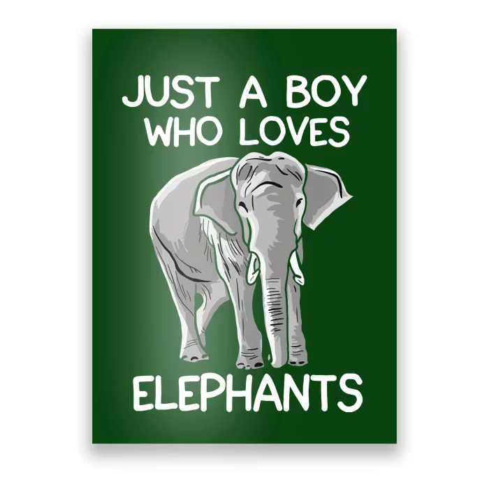 Just A Who Loves Elephants Funny Elephant Lover Poster