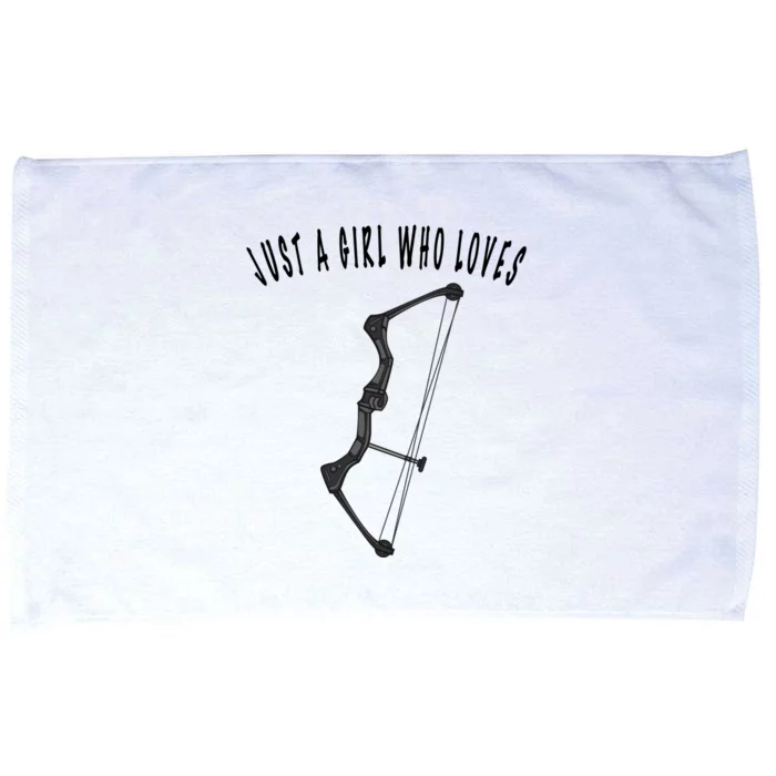 Just A Who Loves Bows Arrow Hunting Archers Archery Meaningful Gift Microfiber Hand Towel