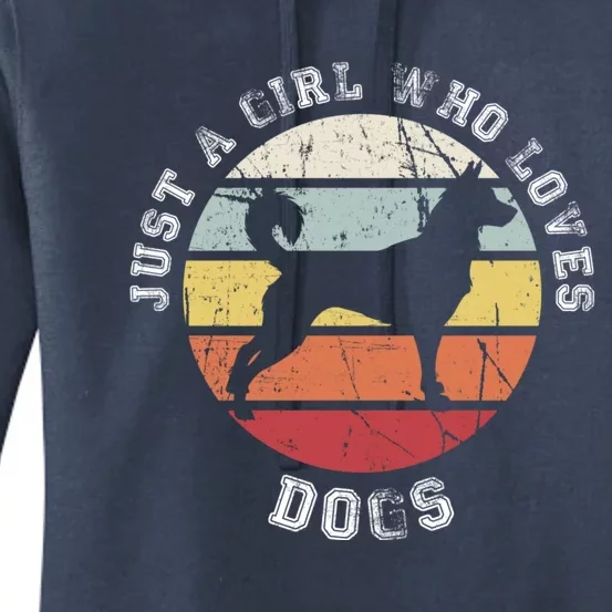 Just A Who Loves Dogs Gift Dog Gift Women's Pullover Hoodie