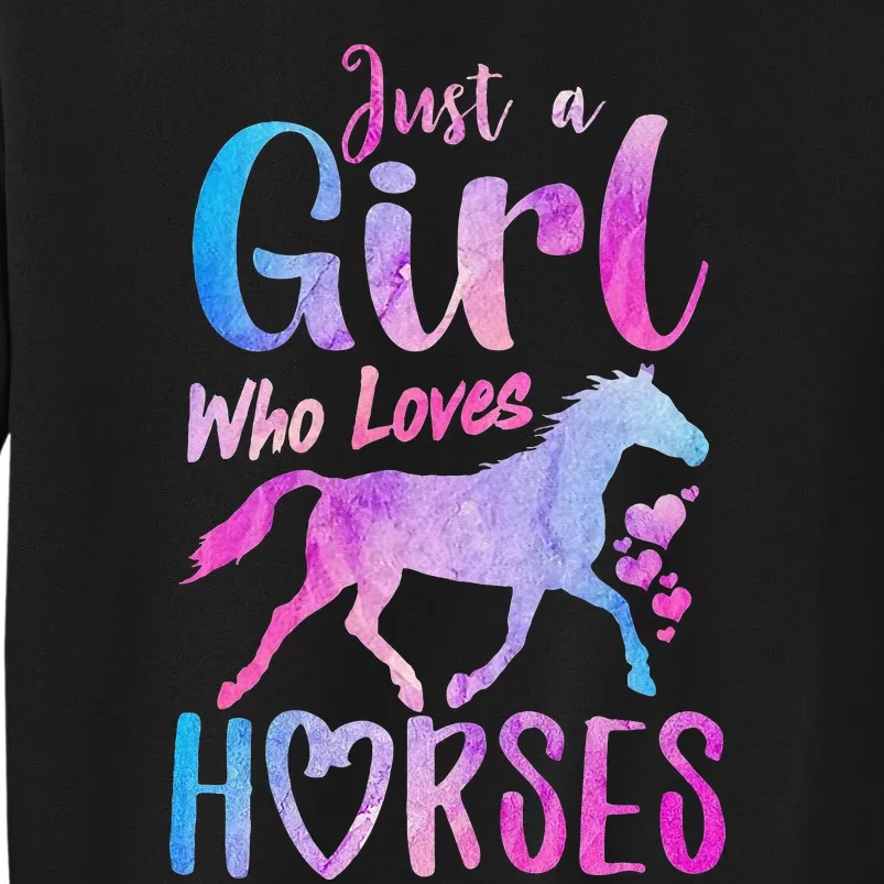 Just A Who Loves Horses Riding Cute Horse Sweatshirt