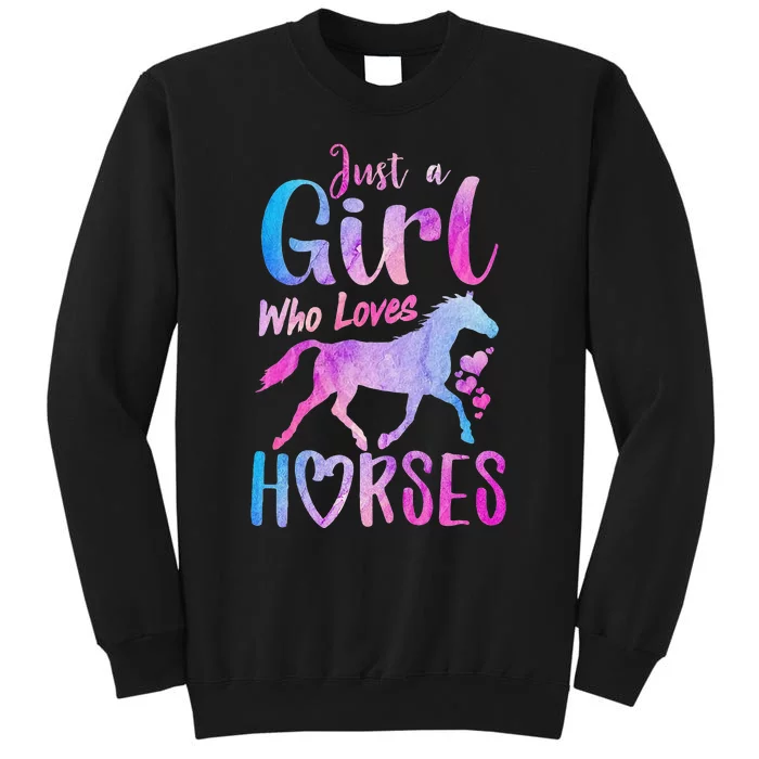 Just A Who Loves Horses Riding Cute Horse Sweatshirt