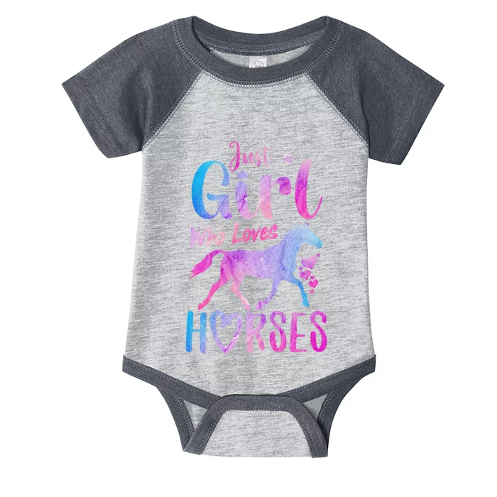 Just A Who Loves Horses Riding Cute Horse Infant Baby Jersey Bodysuit