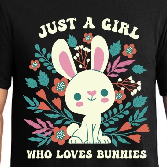 Just A Who Loves Bunnies Easter Bunny Cool Gift Pajama Set