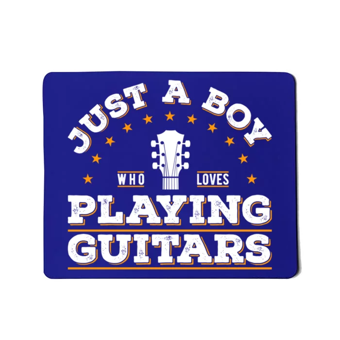 Just A Who Loves Playing Guitar Lover Cool Musician Tee Gift Mousepad