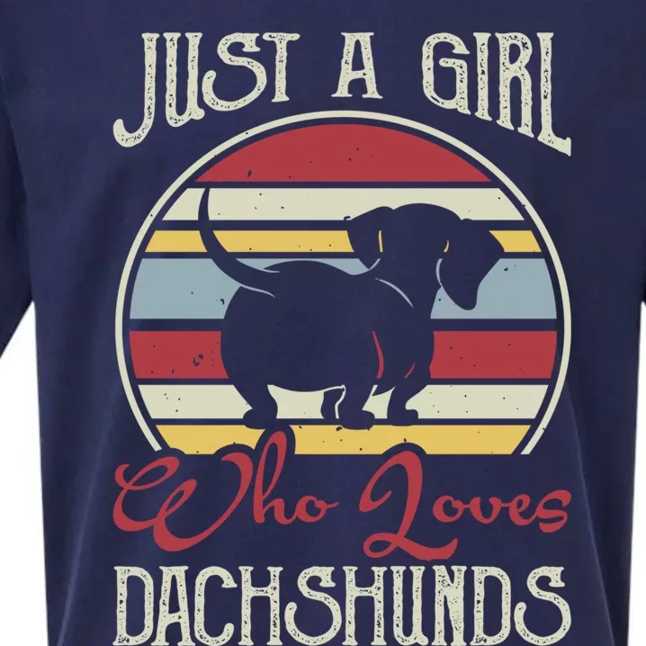 Just A Who Loves Dachshunds Dackel Teckel Gift Sueded Cloud Jersey T-Shirt