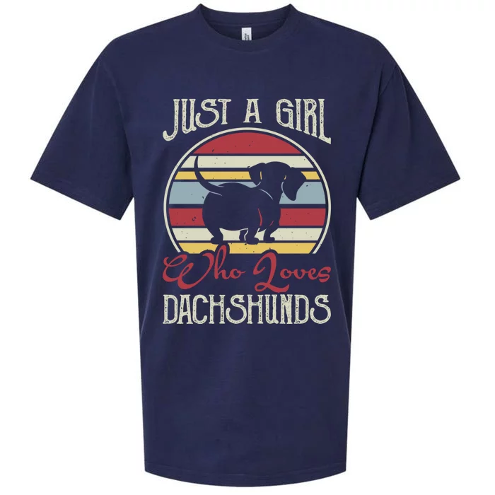 Just A Who Loves Dachshunds Dackel Teckel Gift Sueded Cloud Jersey T-Shirt