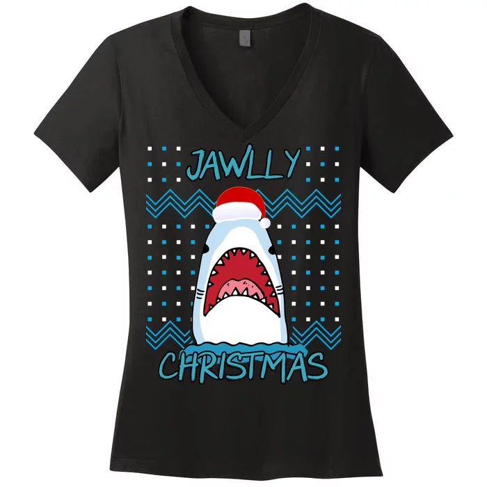 Jawlly Christmas Ugly Women's V-Neck T-Shirt