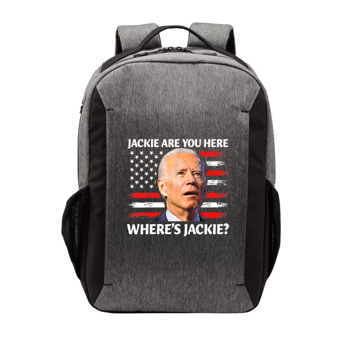 Jackie Are You Here Where's Jackie Funny Anti Joe Biden Vector Backpack