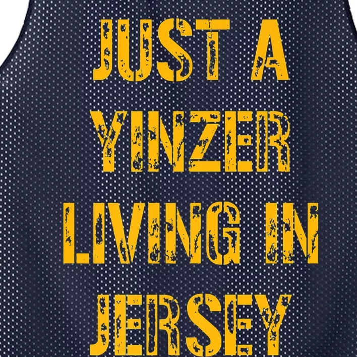 Just A Yinzer Living In Jersey Mesh Reversible Basketball Jersey Tank