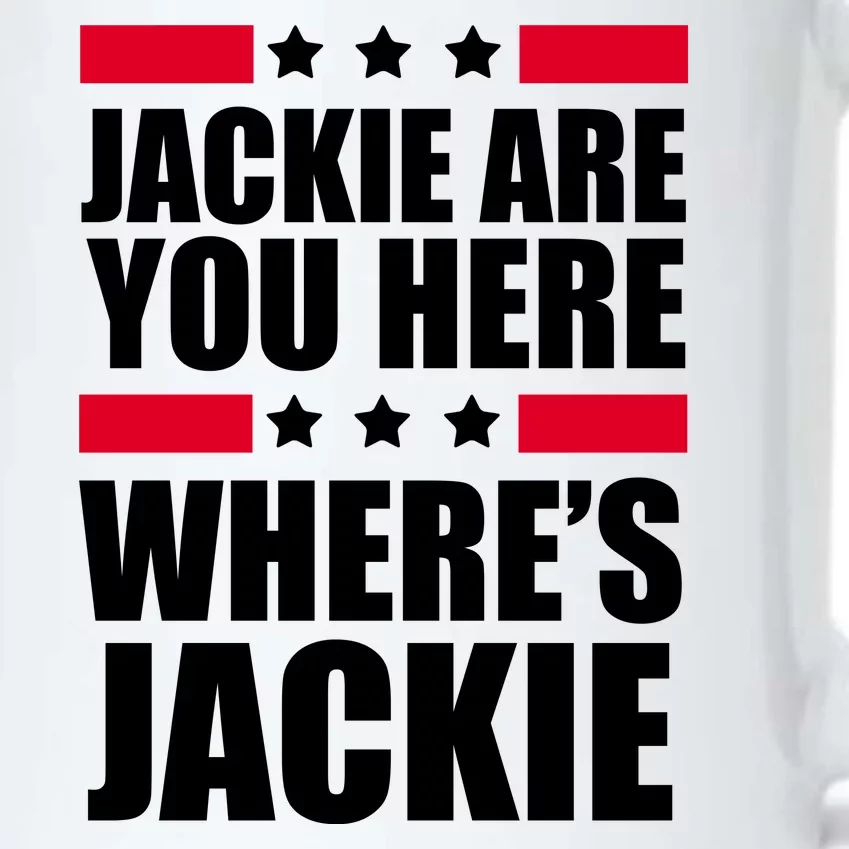 Jackie Are You Here Where's Jackie Black Color Changing Mug