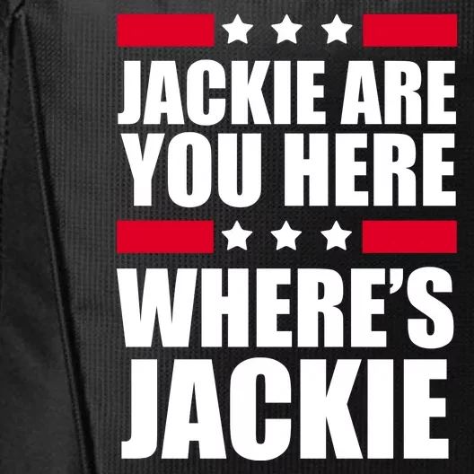 Jackie Are You Here Where's Jackie City Backpack