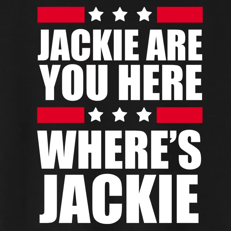 Jackie Are You Here Where's Jackie Women's Crop Top Tee