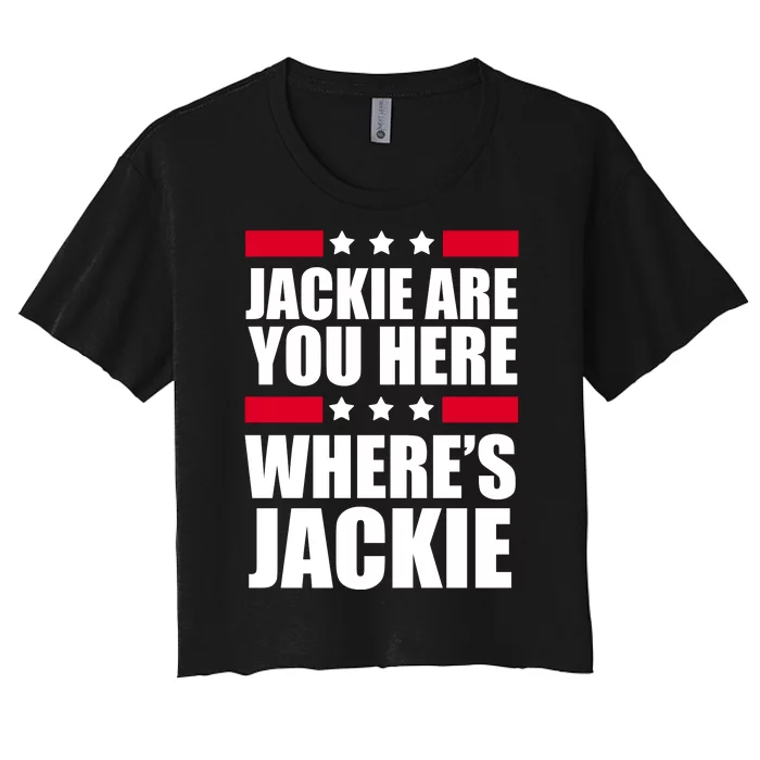 Jackie Are You Here Where's Jackie Women's Crop Top Tee