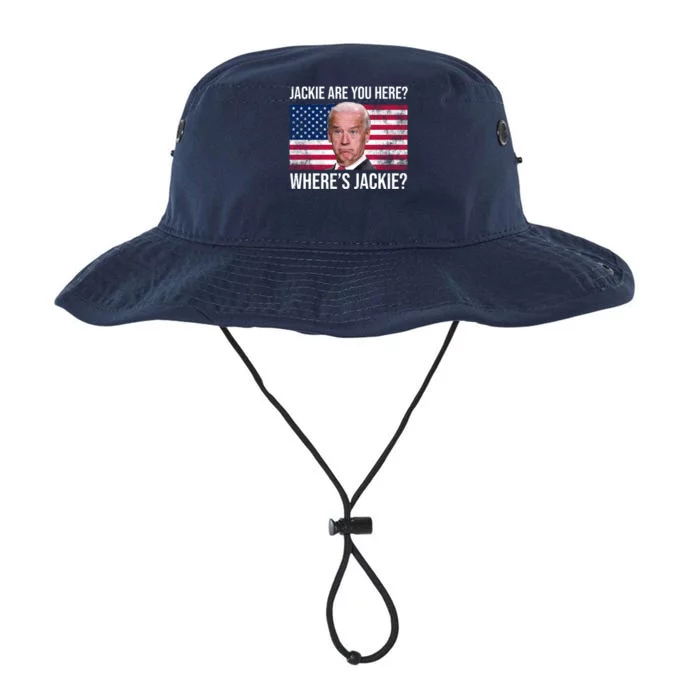 Jackie Are You Here Where's Jackie? Funny Biden Legacy Cool Fit Booney Bucket Hat