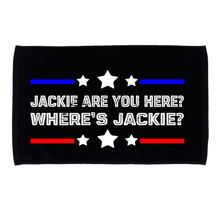 Jackie Are You Here Where's Jackie Funny Meme Microfiber Hand Towel