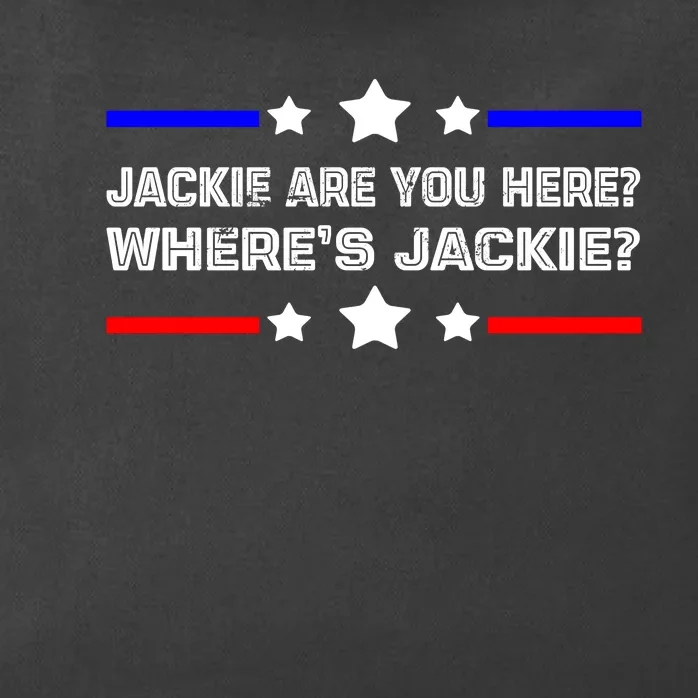 Jackie Are You Here Where's Jackie Funny Meme Zip Tote Bag