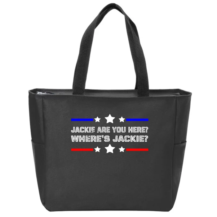 Jackie Are You Here Where's Jackie Funny Meme Zip Tote Bag