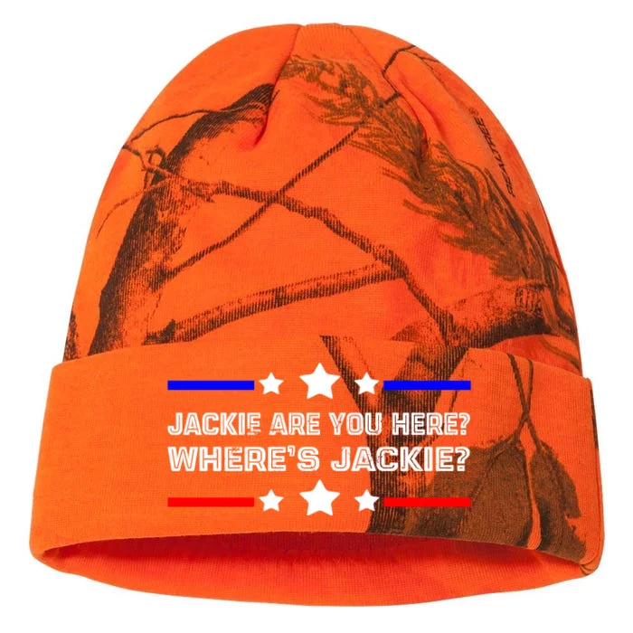 Jackie Are You Here Where's Jackie Funny Meme Kati - 12in Camo Beanie